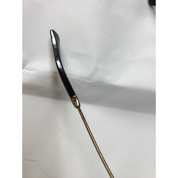 Miu Miu Round Black Sunglasses Made In Italy Gold Metal Arms CE UV Protection - Picture 8 of 15